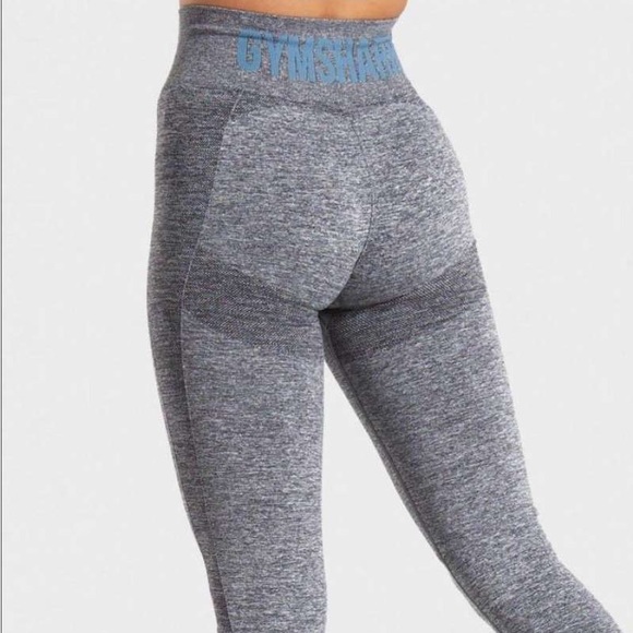 Gymshark Pants - Gymshark charcoal marl smokey teal workout leggings nwt sz S